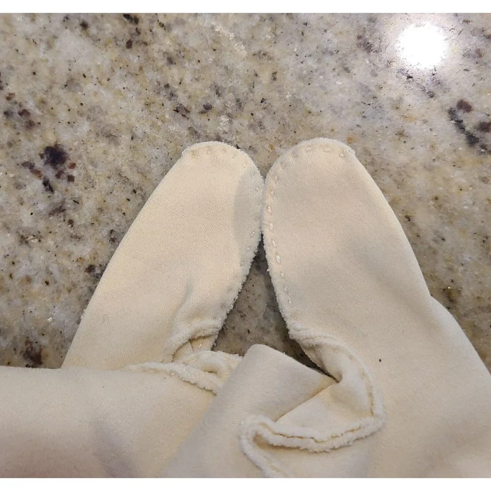 Vintage Size M Yellow Stretch Formal Cotton Gloves 9